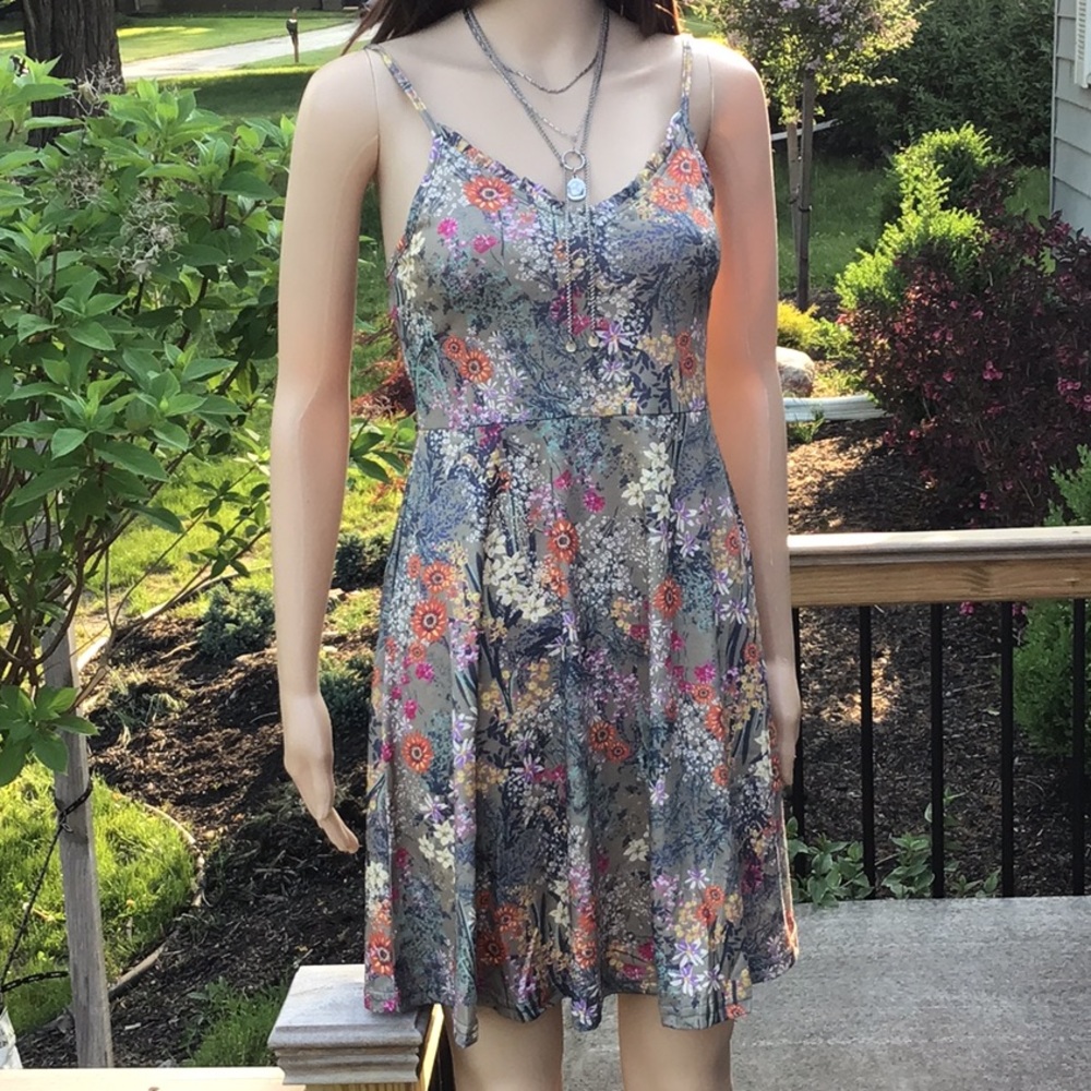 SAGE MULTI FLORAL SKATER DRESS - Picture 6 of 9